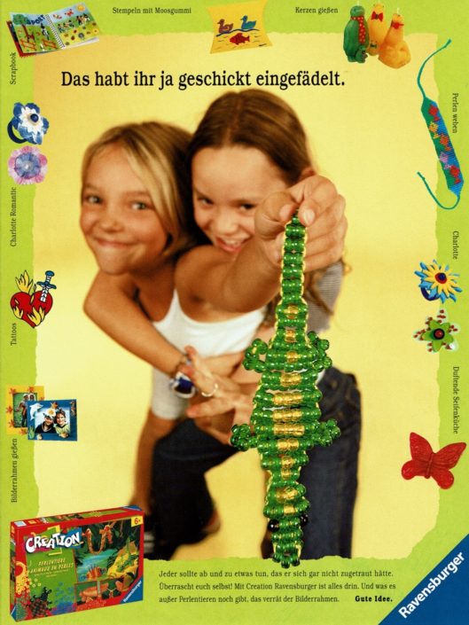 Ravensburger - B2C-Kategoriewerbung für "Creation" I Motiv: Perlentiere I Agentur: Springer & Jacoby