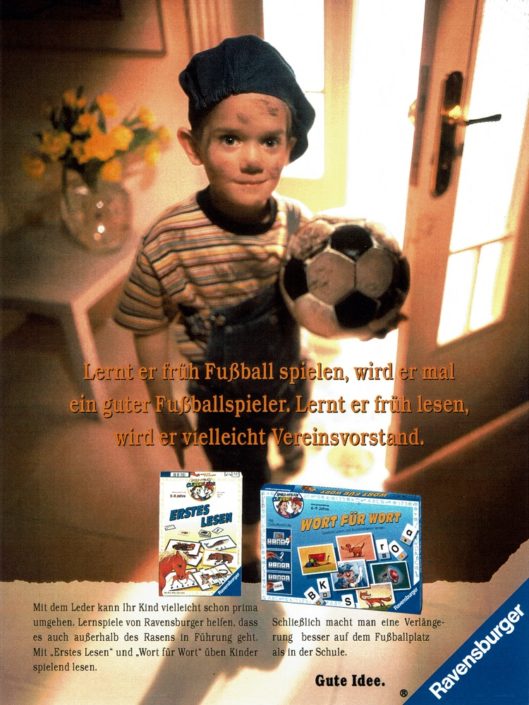 Ravensburger - B2C-Kategoriewerbung für "Lernspiele" I Motiv: Fußball I Agentur: Springer & Jacoby