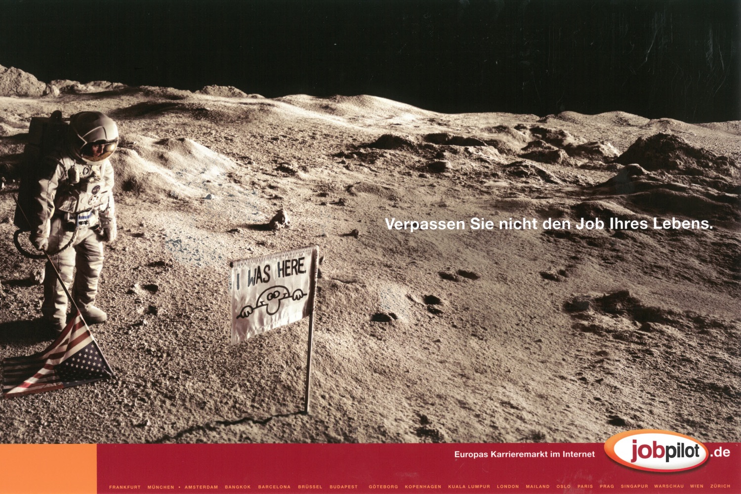 jobpilot - B2C-Awareness Kampagne (Relaunch) I Motiv: "Astronaut" 2/1-Seite I Agentur: Ogilvy